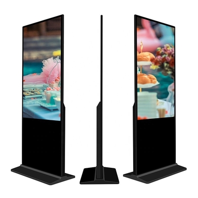 Layar Sentuh TV Vertikal Kios 4k Indoor Advertising Player Display HD LCD Signage