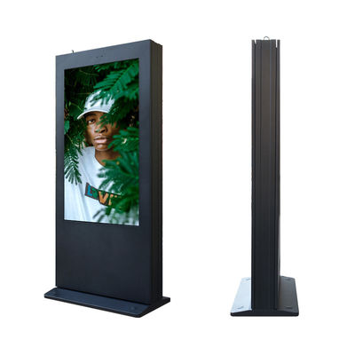 Outdoor Rohs H81 Floor Stand Digital Signage 43 Inch Mendukung OSD 32bit