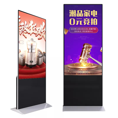 Full HD 55 Inch Indoor Floor Standing Digital Signage Advertising Display Capacitive Touch Kiosk