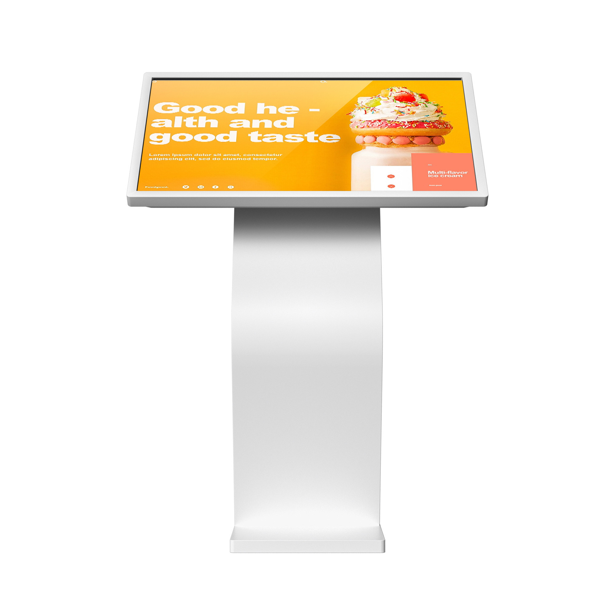 22 Inch Besar layar sentuh Kiosk Semua dalam Satu Infrared Digital Signage Kapasitas 60hz