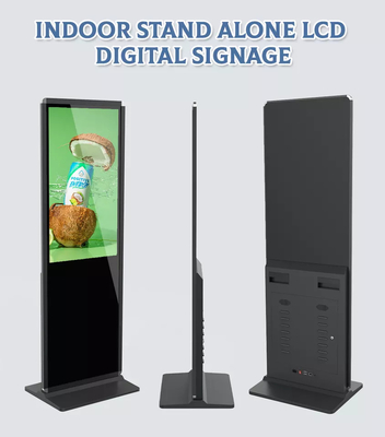 43 55 Inch Indoor Floor Stand LCD Digital Signage Advertising Playing Equipment Totem