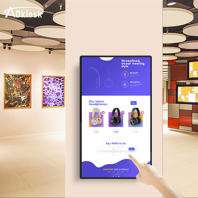Pemutar Iklan Android yang Dipasang di Dinding, Kios Layar Sentuh Interaktif 32 Inch